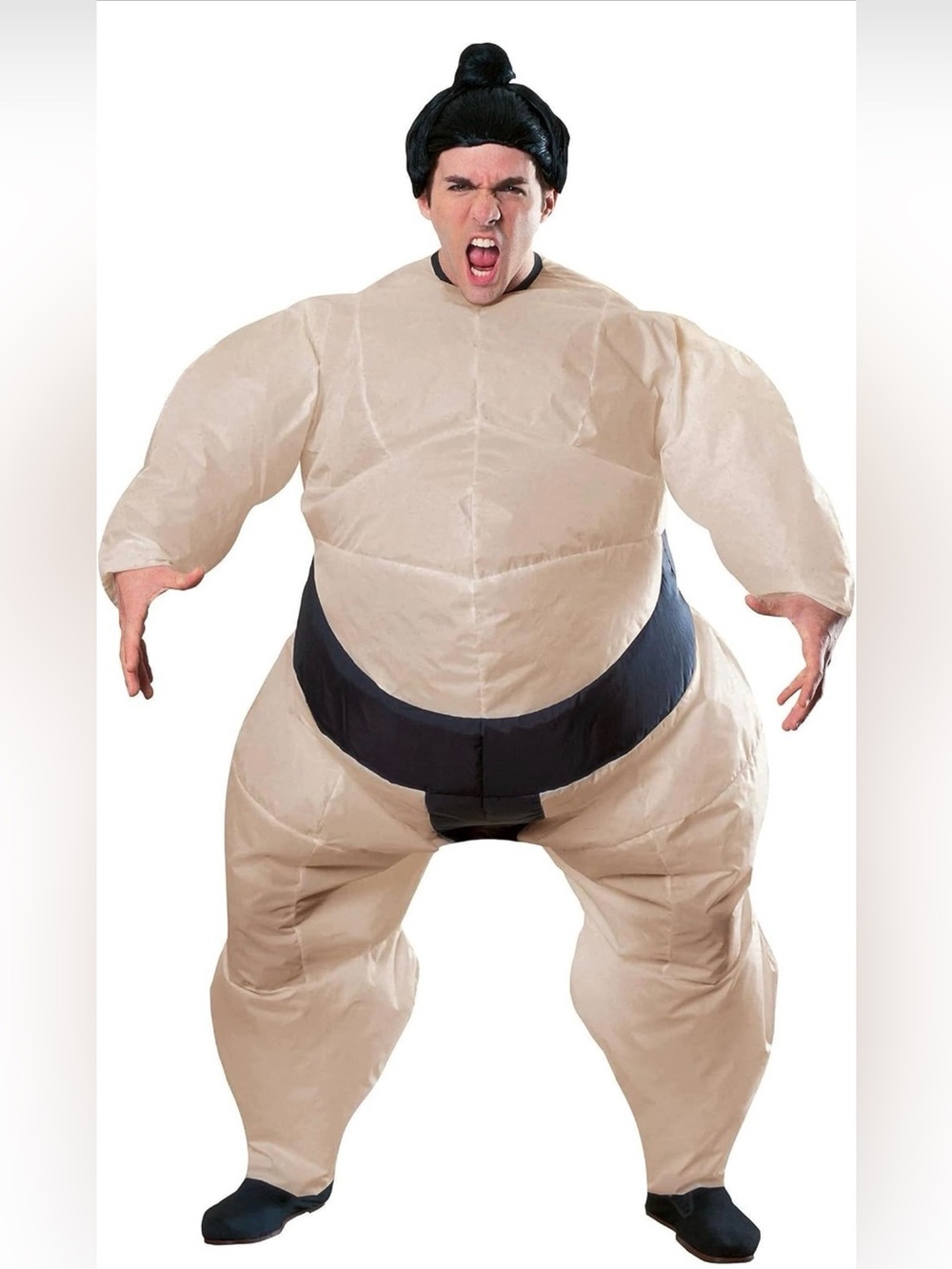 Spirit Halloween Sumo Wrestler Blow Up Inflatable Costume with Hat One Size